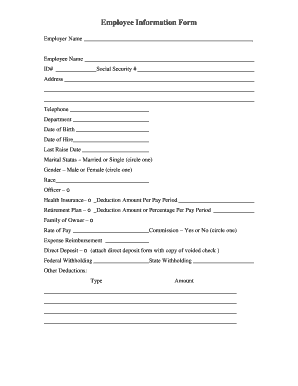 Employee Information Form