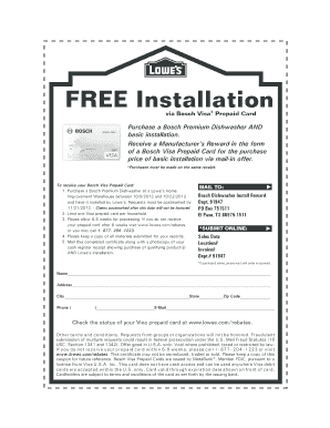 Bosch Dishwasher Install Reward