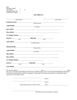 Certificate of Competency to Marry in Japan