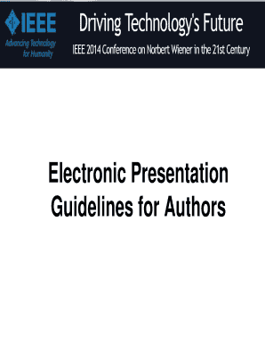 Electronic Presentation Guidelines for Authors