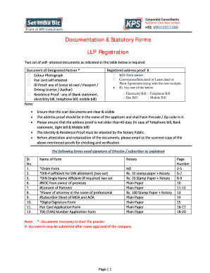 Application Form for LLP Registration - Company Registration ...