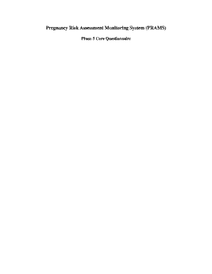 Pregnancy Risk Assessment Monitoring System (PRAMS) Questionnaire