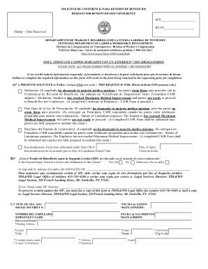 Solicitud de Conferencia para Revisión de Beneficios
