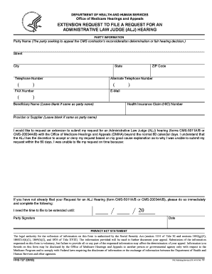 Extension Request for ALJ Hearing