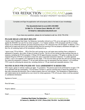 Real Estate Tax Grievance Application
