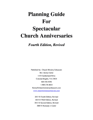 Fillable Online Church Anniversaries Fax Email Print - pdfFiller