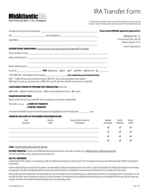 IRA Transfer Form