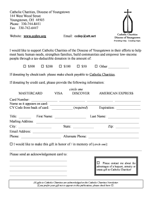 Donation form (pdf) - Catholic Charities - ccdoy