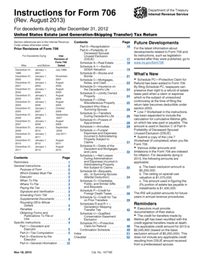 Form 706 US Estate Tax Return