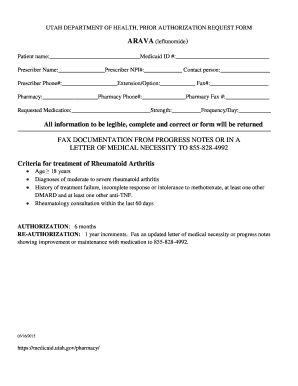 Utah Medicaid Prior Authorization Request Form
