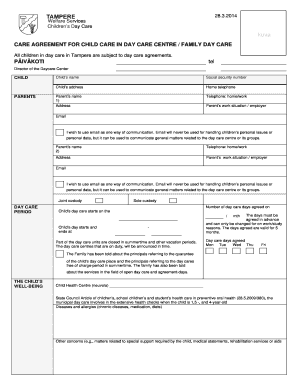 Child Care Agreement