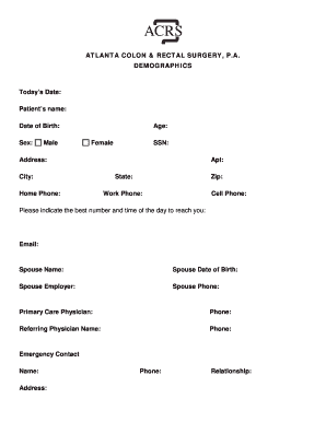 Patient Medical History Form
