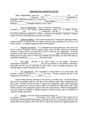 MED/ARB Engagement Letter
