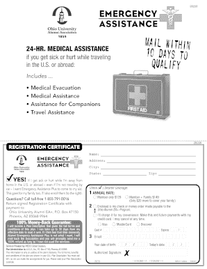 Emergency Assistance Registration Certificate
