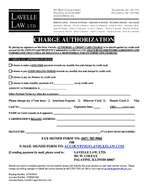 Credit Card Authorization Form