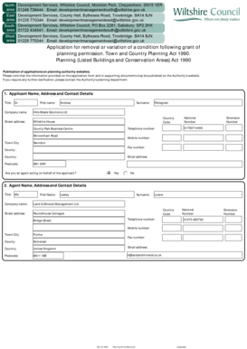 UK Planning Permission Condition Variation Application