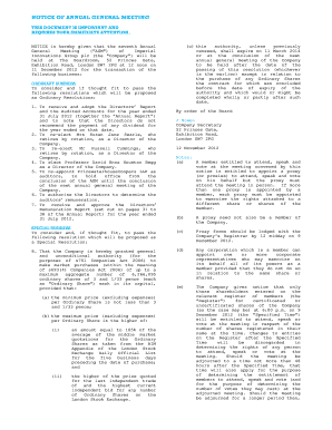 Notice of Annual General Meeting