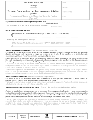 Informed consent form for whole exome sequencing ...