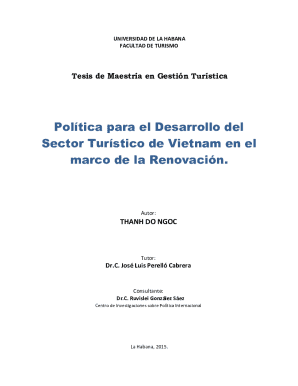 Poltica para el desarrollo del sector turstico de vietnam en ...