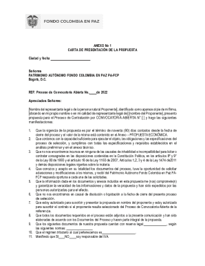 Anexo 7. carta de presentacin de la propuesta