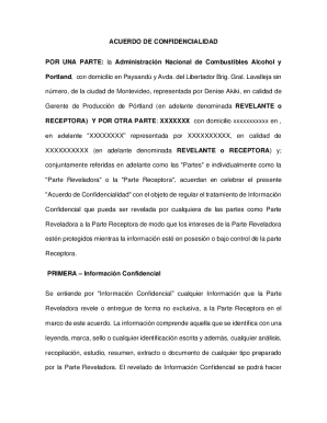 Acuerdo de confidencialidad por una parte