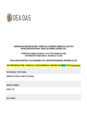 Modelos de asamblea general de la oea: de las aulas ...