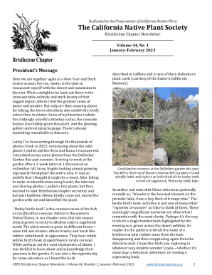 California Native Plant Society, Bristlecone Chapter's ...