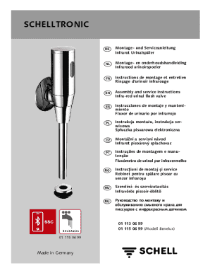 Infrared exposed urinal flush valve SCHELLTRONIC, DN 15