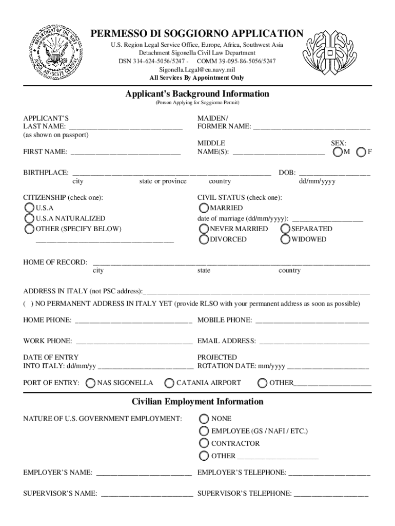 Naval Air Station Sigonella Legal Assistance Preview on Page 1