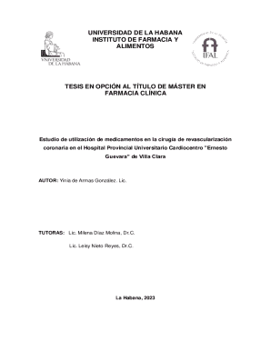 La maestra en Farmacia Clnica del Instituto ... - SciELO Cuba