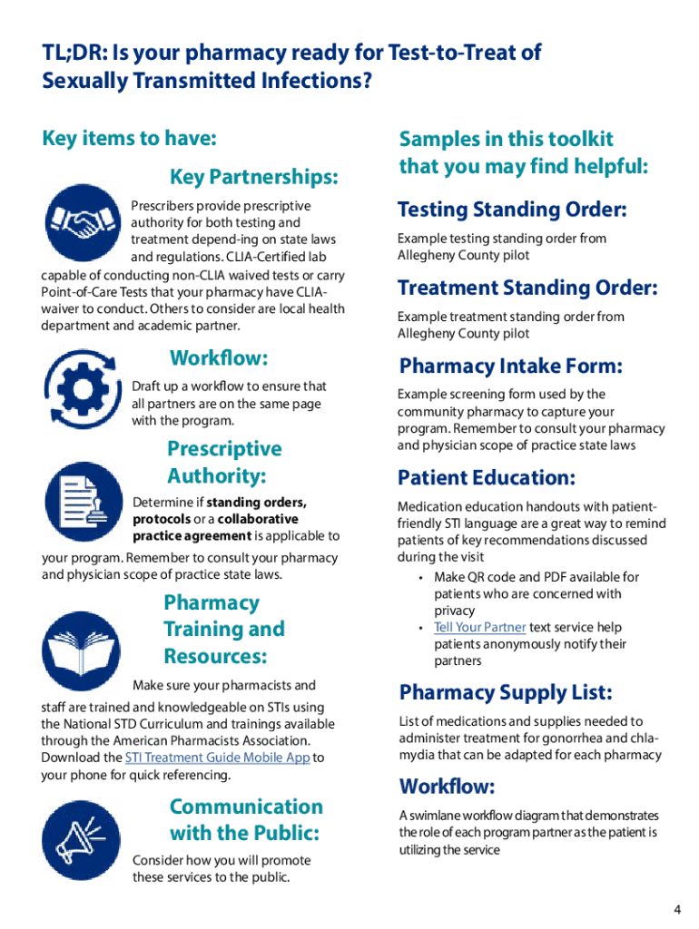 Fillable Online Chlamydia and Gonorrhea Test-to-Treat Toolkit ... Fax ...