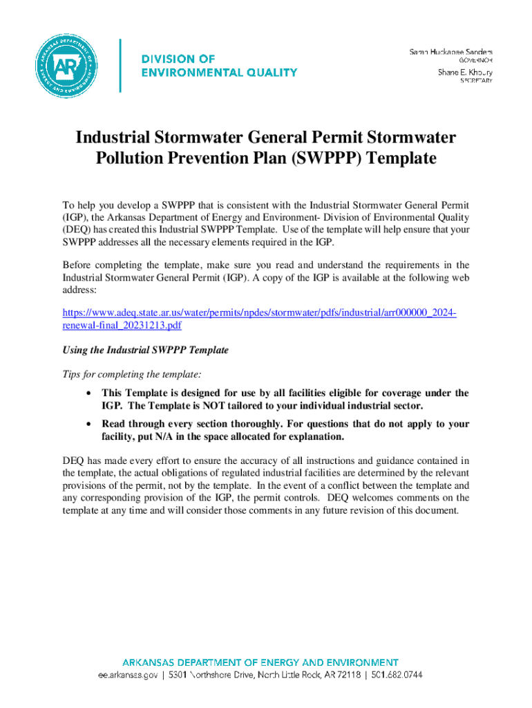 Fillable Online arr000000-swppp-template.pdf Fax Email Print - pdfFiller