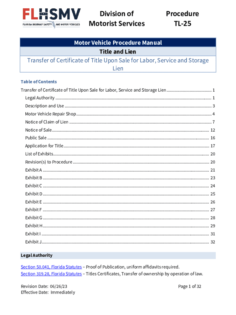 tl 25 form Preview on Page 1