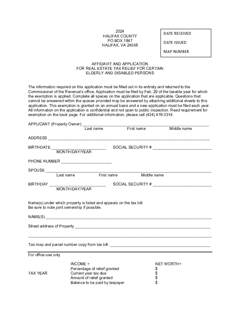 Exemptions and Exclusions - Halifax County Tax Administration Preview on Page 1