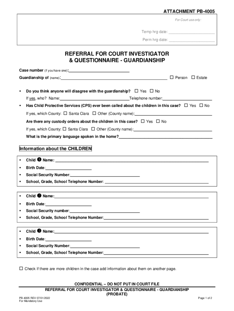 instructions: complete the forms to ask the court to appoint a Preview on Page 1