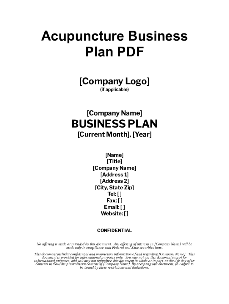 Image 1 for Acupuncture Business Plan Template