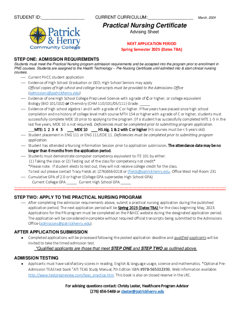 Fillable Online Practical Nursing, Certificate of Proficiency Fax Email ...