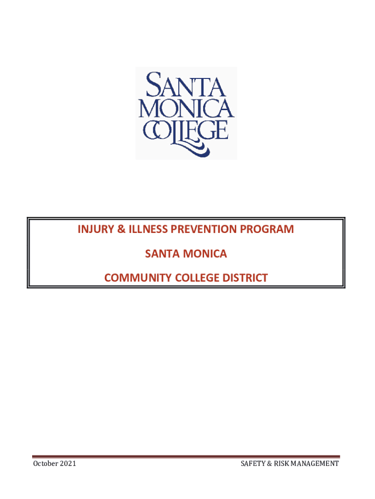 Fillable Online Injury & Illness Prevention Program Santa Monica
