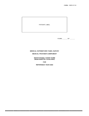 event form for office-based providers