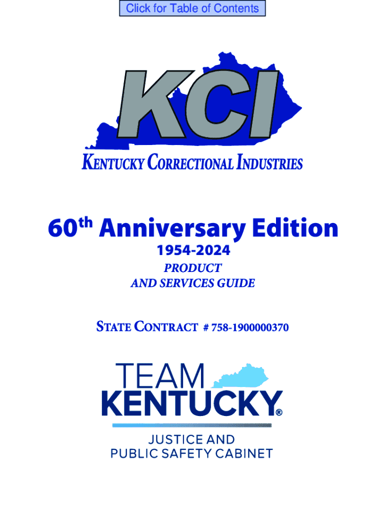 Fillable Online Kentucky Correctional Industries Kentucky.gov Fax