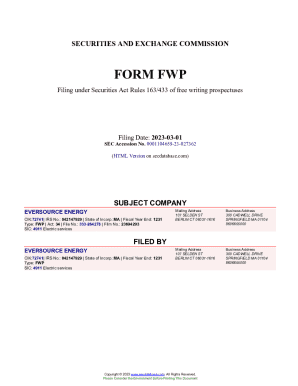 EVERSOURCE ENERGY Form FWP Filed 2023-03-01. Accession Number