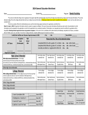 Dental Assis ng High School Attended College Attended