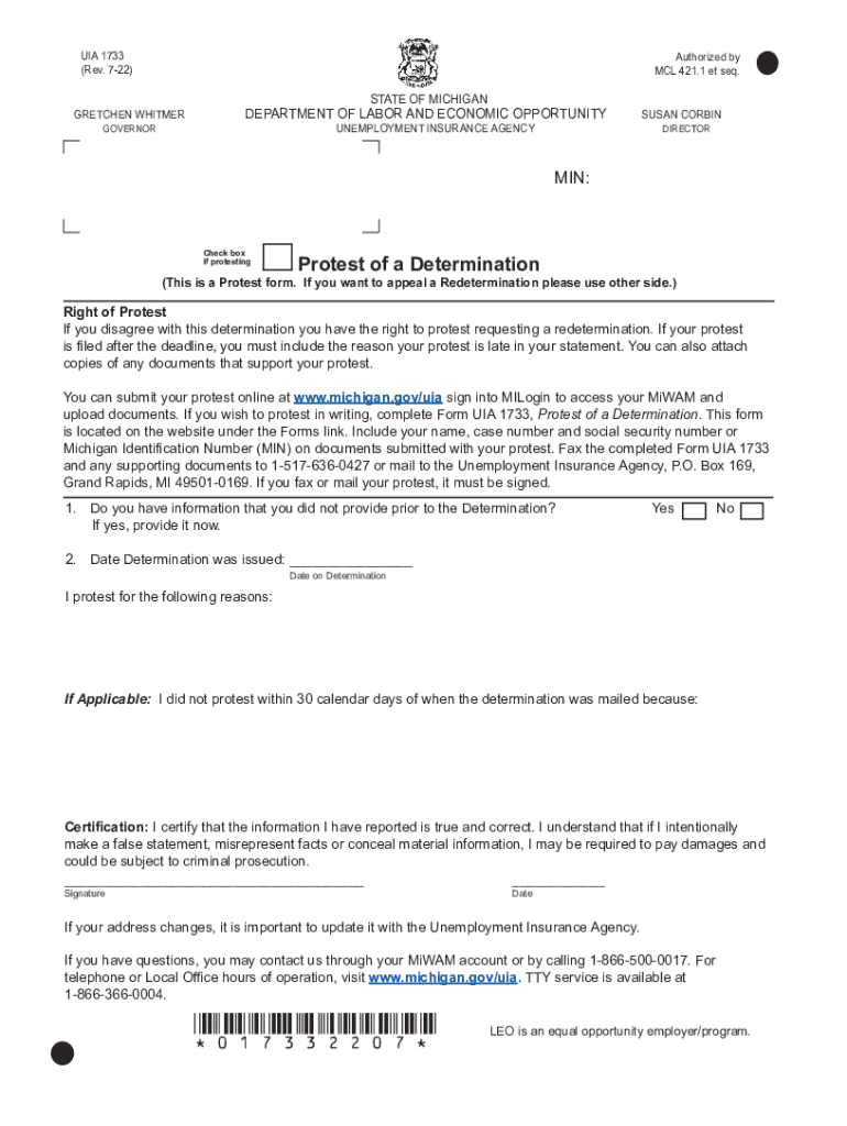 MONETARY DETERMINATION Plus Important Claim Preview on Page 1