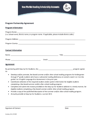 Program Partnership Agreement