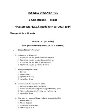 Semester wise Four-year B. Com (Honours &amp; ...