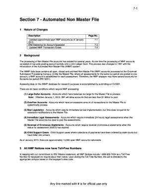 IRS Automated Non Master File Guide