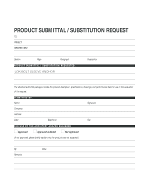 Lok-Bolt Sleeve Expansion Anchor Product Submittal