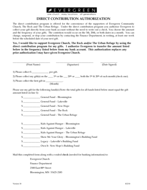 Direct Contribution Authorization