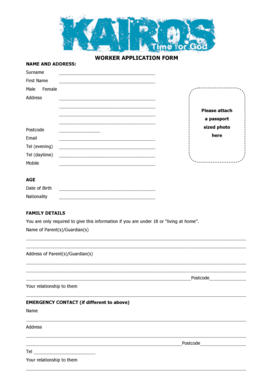Worker Application Form