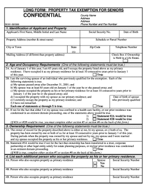 Property Tax Exemption for Seniors